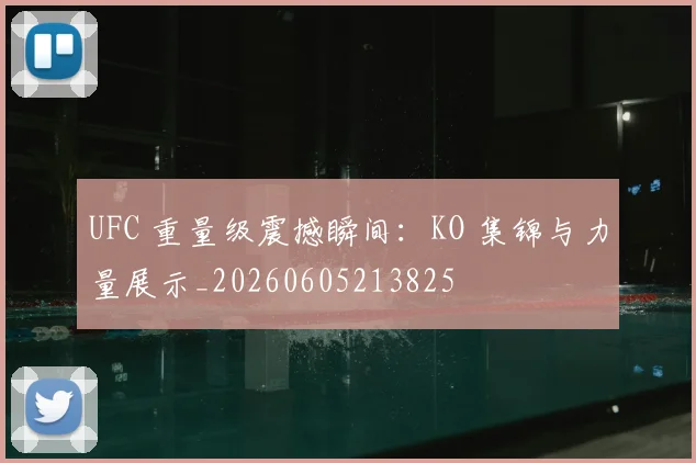 UFC 重量级震撼瞬间：KO 集锦与力量展示_20260605213825